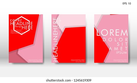 Abstract cover with hexagon elements. book design concept. Futuristic business layout.