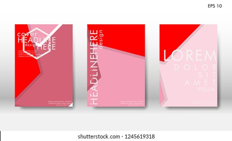Abstract cover with hexagon elements. book design concept. Futuristic business layout.