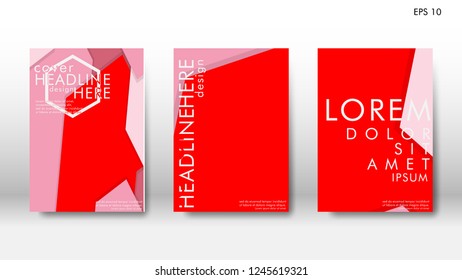 Abstract cover with hexagon elements. book design concept. Futuristic business layout.