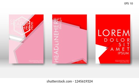 Abstract cover with hexagon elements. book design concept. Futuristic business layout.