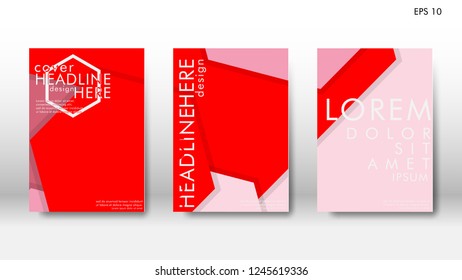 Abstract cover with hexagon elements. book design concept. Futuristic business layout.