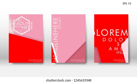 Abstract cover with hexagon elements. book design concept. Futuristic business layout.