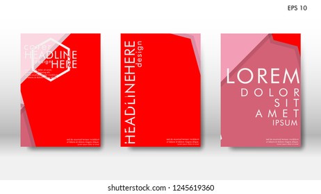 Abstract cover with hexagon elements. book design concept. Futuristic business layout.