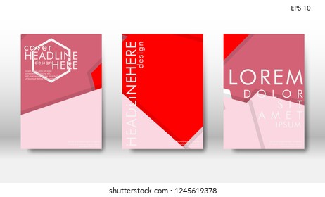 Abstract cover with hexagon elements. book design concept. Futuristic business layout.
