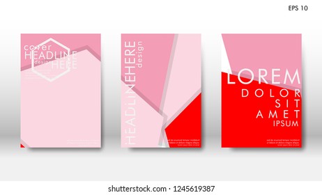Abstract cover with hexagon elements. book design concept. Futuristic business layout.