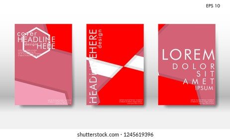 Abstract cover with hexagon elements. book design concept. Futuristic business layout.