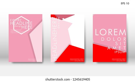 Abstract cover with hexagon elements. book design concept. Futuristic business layout.