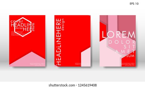 Abstract cover with hexagon elements. book design concept. Futuristic business layout.