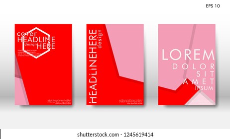 Abstract cover with hexagon elements. book design concept. Futuristic business layout.