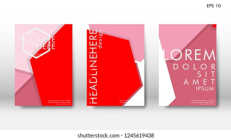 Abstract cover with hexagon elements. book design concept. Futuristic business layout.