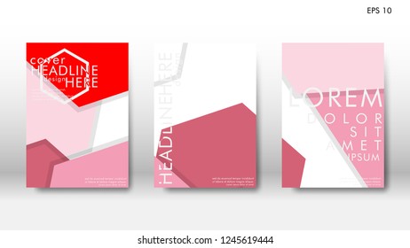 Abstract cover with hexagon elements. book design concept. Futuristic business layout.