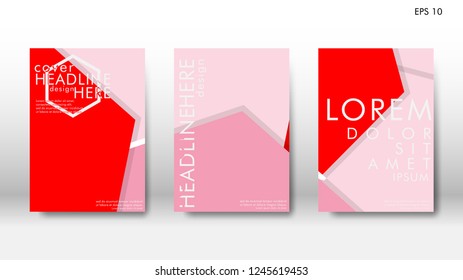 Abstract cover with hexagon elements. book design concept. Futuristic business layout.
