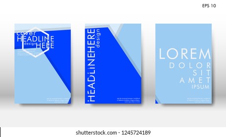 Abstract cover with hexagon elements. book design concept. Futuristic business layout. Digital poster template. Design Vector - eps10