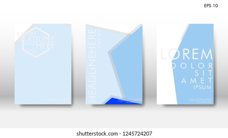 Abstract cover with hexagon elements. book design concept. Futuristic business layout. Digital poster template. Design Vector - eps10