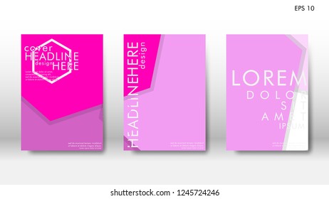 Abstract cover with hexagon elements. book design concept. Futuristic business layout. Digital poster template. Design Vector - eps10