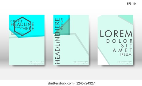 Abstract cover with hexagon elements. book design concept. Futuristic business layout. Digital poster template. Design Vector - eps10
