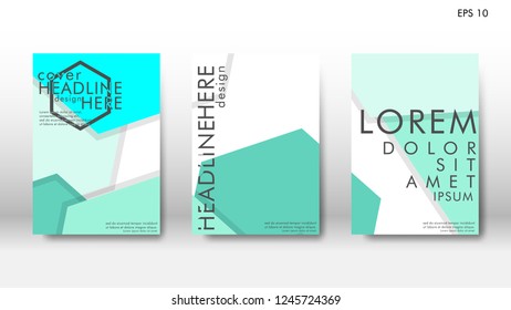 Abstract cover with hexagon elements. book design concept. Futuristic business layout. Digital poster template. Design Vector - eps10