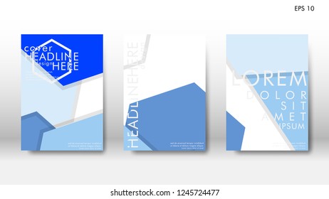 Abstract cover with hexagon elements. book design concept. Futuristic business layout. Digital poster template. Design Vector - eps10