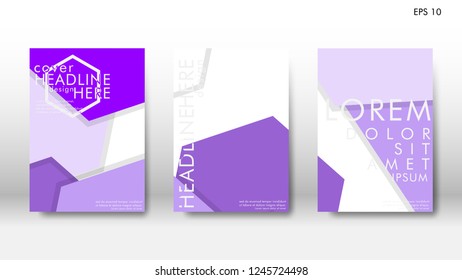 Abstract cover with hexagon elements. book design concept. Futuristic business layout. Digital poster template. Design Vector - eps10