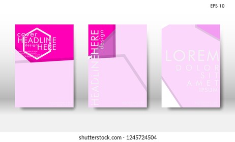 Abstract cover with hexagon elements. book design concept. Futuristic business layout. Digital poster template. Design Vector - eps10