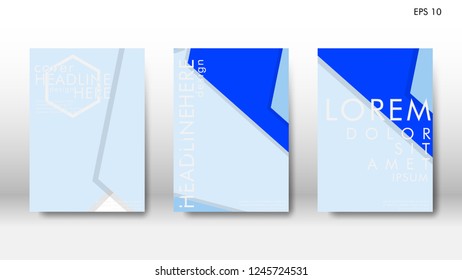 Abstract cover with hexagon elements. book design concept. Futuristic business layout. Digital poster template. Design Vector - eps10