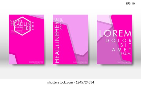 Abstract cover with hexagon elements. book design concept. Futuristic business layout. Digital poster template. Design Vector - eps10
