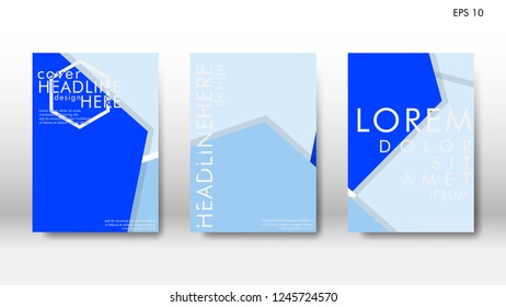 Abstract cover with hexagon elements. book design concept. Futuristic business layout. Digital poster template. Design Vector - eps10