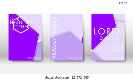 Abstract cover with hexagon elements. book design concept. Futuristic business layout. Digital poster template. Design Vector - eps10