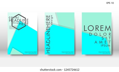 Abstract cover with hexagon elements. book design concept. Futuristic business layout. Digital poster template. Design Vector - eps10