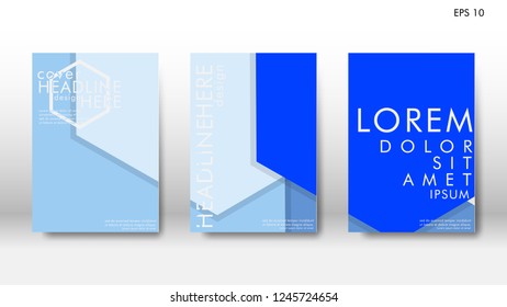 Abstract cover with hexagon elements. book design concept. Futuristic business layout. Digital poster template. Design Vector - eps10