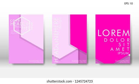 Abstract cover with hexagon elements. book design concept. Futuristic business layout. Digital poster template. Design Vector - eps10