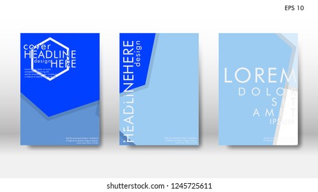 Abstract cover with hexagon elements. book design concept. Futuristic business layout. Digital poster template. Design Vector - eps10