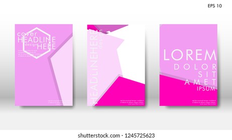 Abstract cover with hexagon elements. book design concept. Futuristic business layout. Digital poster template. Design Vector - eps10