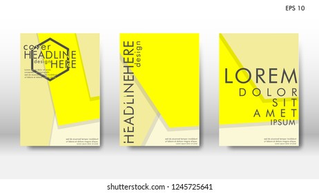 Abstract cover with hexagon elements. book design concept. Futuristic business layout. Digital poster template. Design Vector - eps10