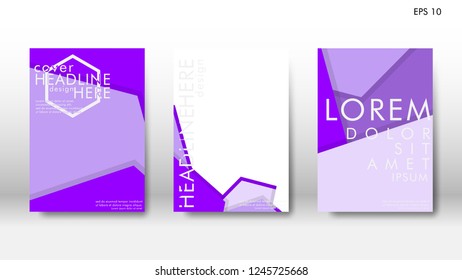 Abstract cover with hexagon elements. book design concept. Futuristic business layout. Digital poster template. Design Vector - eps10