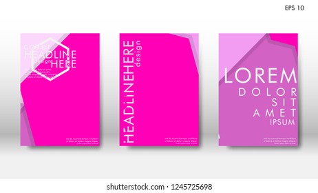 Abstract cover with hexagon elements. book design concept. Futuristic business layout. Digital poster template. Design Vector - eps10