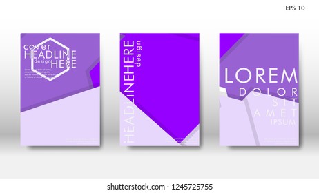 Abstract cover with hexagon elements. book design concept. Futuristic business layout. Digital poster template. Design Vector - eps10