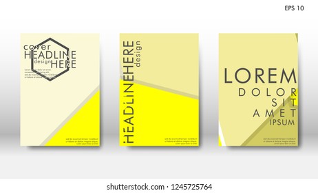 Abstract cover with hexagon elements. book design concept. Futuristic business layout. Digital poster template. Design Vector - eps10