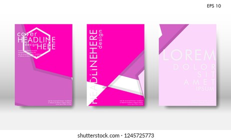 Abstract cover with hexagon elements. book design concept. Futuristic business layout. Digital poster template. Design Vector - eps10