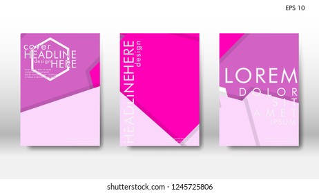 Abstract cover with hexagon elements. book design concept. Futuristic business layout. Digital poster template. Design Vector - eps10