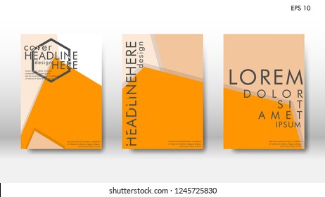 Abstract cover with hexagon elements. book design concept. Futuristic business layout. Digital poster template. Design Vector - eps10