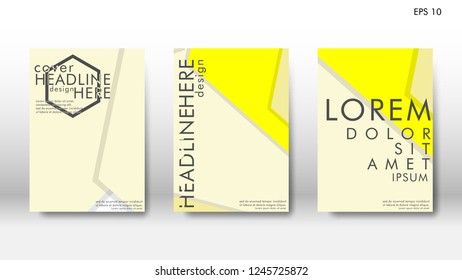 Abstract cover with hexagon elements. book design concept. Futuristic business layout. Digital poster template. Design Vector - eps10