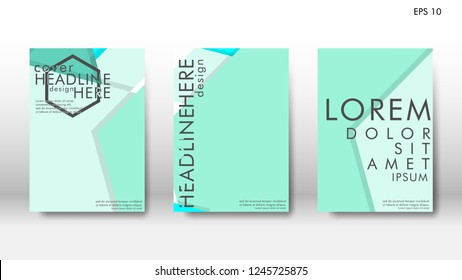 Abstract cover with hexagon elements. book design concept. Futuristic business layout. Digital poster template. Design Vector - eps10