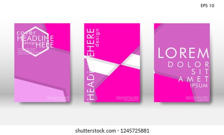 Abstract cover with hexagon elements. book design concept. Futuristic business layout. Digital poster template. Design Vector - eps10