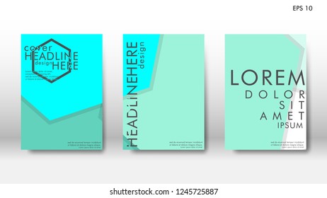 Abstract cover with hexagon elements. book design concept. Futuristic business layout. Digital poster template. Design Vector - eps10