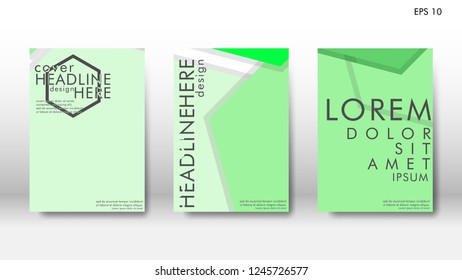 Abstract cover with hexagon elements. book design concept. Futuristic business layout. Digital poster template. Design Vector - eps10