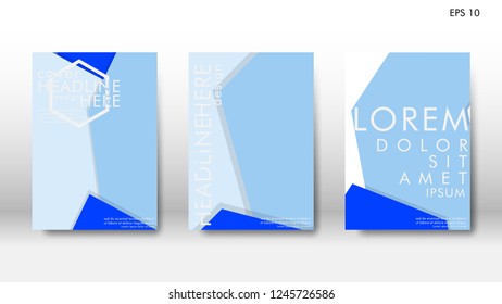 Abstract cover with hexagon elements. book design concept. Futuristic business layout. Digital poster template. Design Vector - eps10