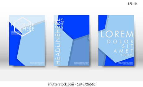 Abstract cover with hexagon elements. book design concept. Futuristic business layout. Digital poster template. Design Vector - eps10