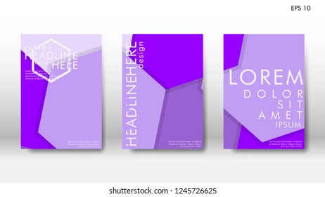 Abstract cover with hexagon elements. book design concept. Futuristic business layout. Digital poster template. Design Vector - eps10