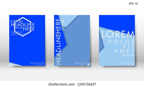 Abstract cover with hexagon elements. book design concept. Futuristic business layout. Digital poster template. Design Vector - eps10